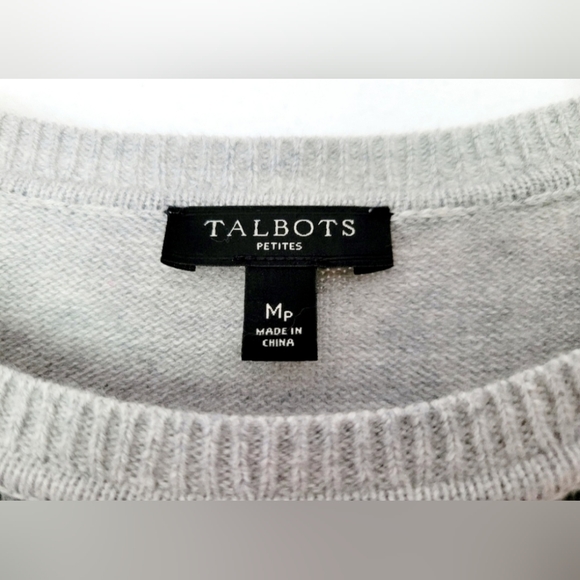 Talbots Women's Lambswool Blend Sweater Nordic Isle Pattern Ruffle Decor Medium - Picture 4 of 16